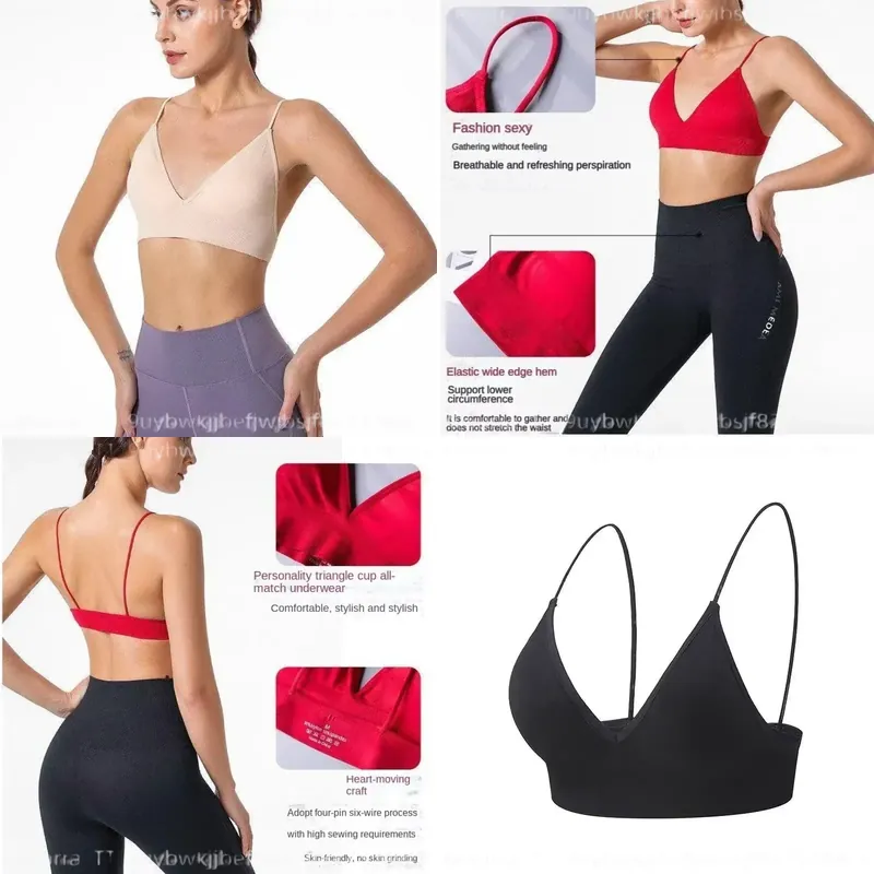 Fitness Yoga Youth - Women V Neck Seamless Triangle Cup