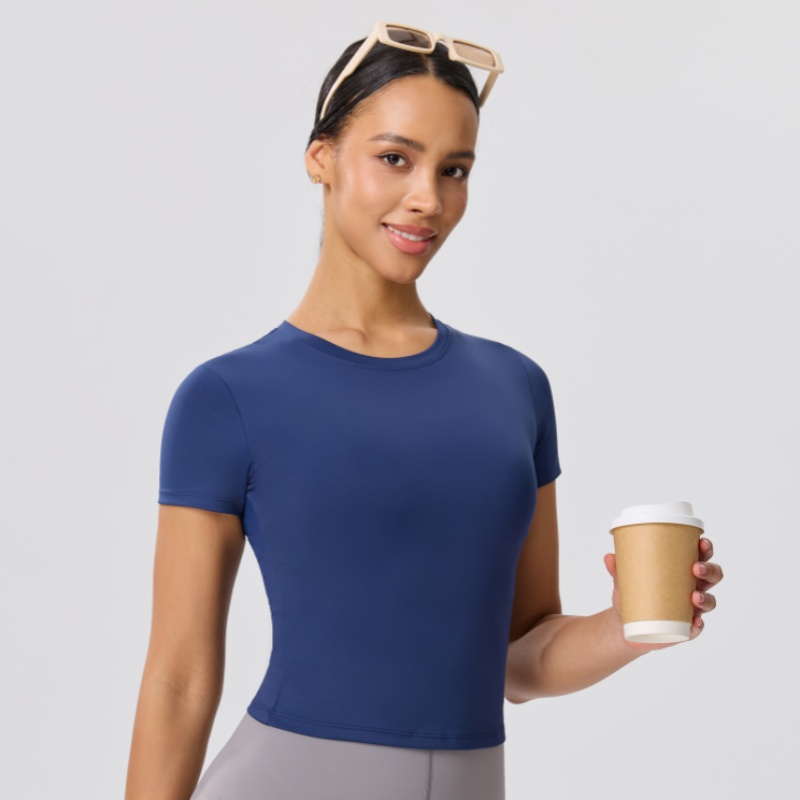 Yoga Fitness Training - Solid Color Slim Casual Yoga T-Shirt