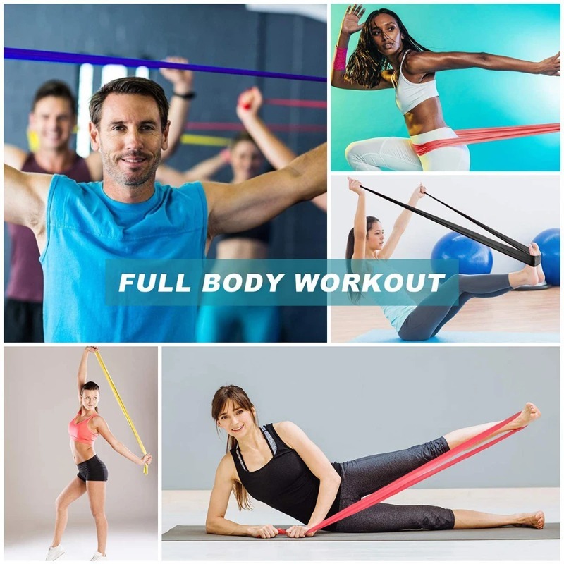 Natural Latex Resistance Bands - Yoga Fitness Stretching Strap 评论和价格