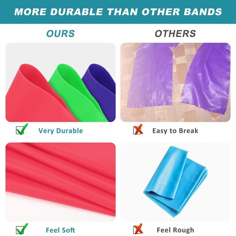 Natural Latex Resistance Bands - Yoga Fitness Stretching Strap 评论和价格