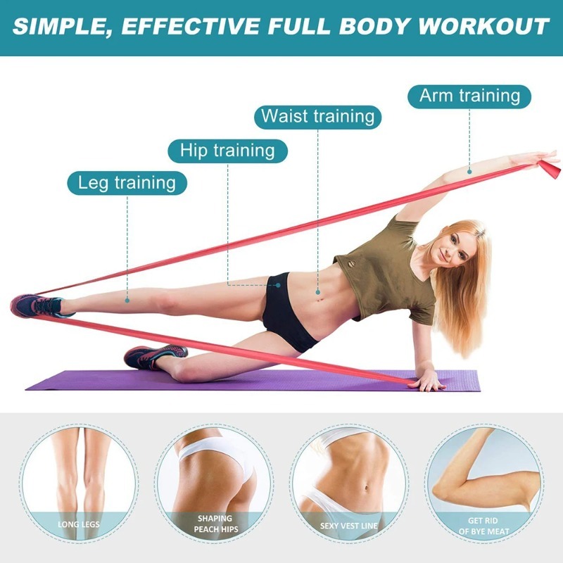 Natural Latex Resistance Bands - Yoga Fitness Stretching Strap 评论和价格