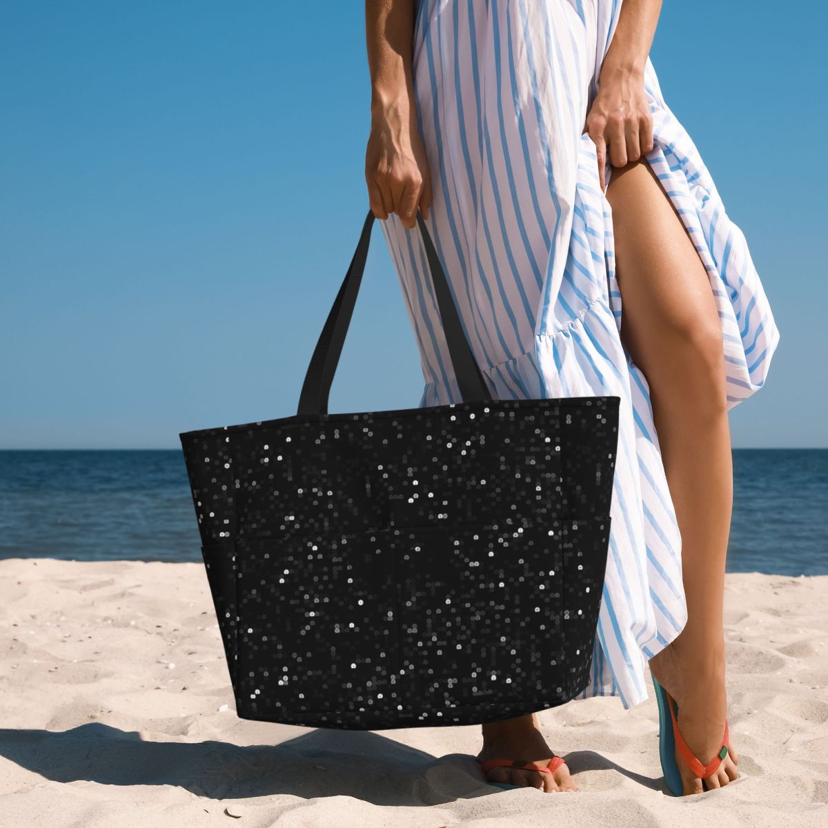Printed Image Of Black Sequins - Yoga Fitness Images 评论和价格