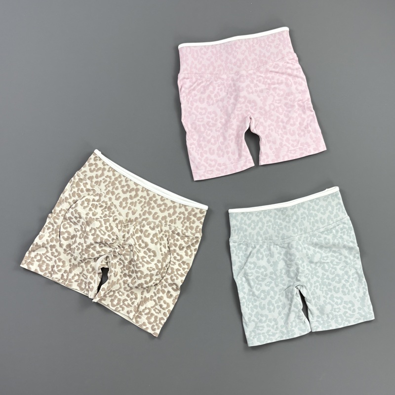 HISTELLO Gym Shorts Leopard Pr - Yoga Fitness Pants 评论和价格