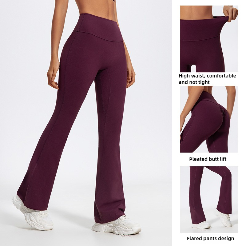 LezyanXR Wide Leg Tight Nude H - Yoga Fitness Pants 评论和价格