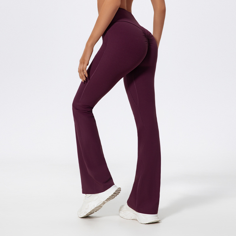 LezyanXR Wide Leg Tight Nude H - Yoga Fitness Pants 评论和价格