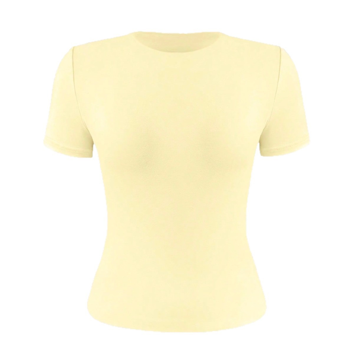 Set-in Shoulder Crew Neck Shor - Yoga Fitness Training 评论和价格