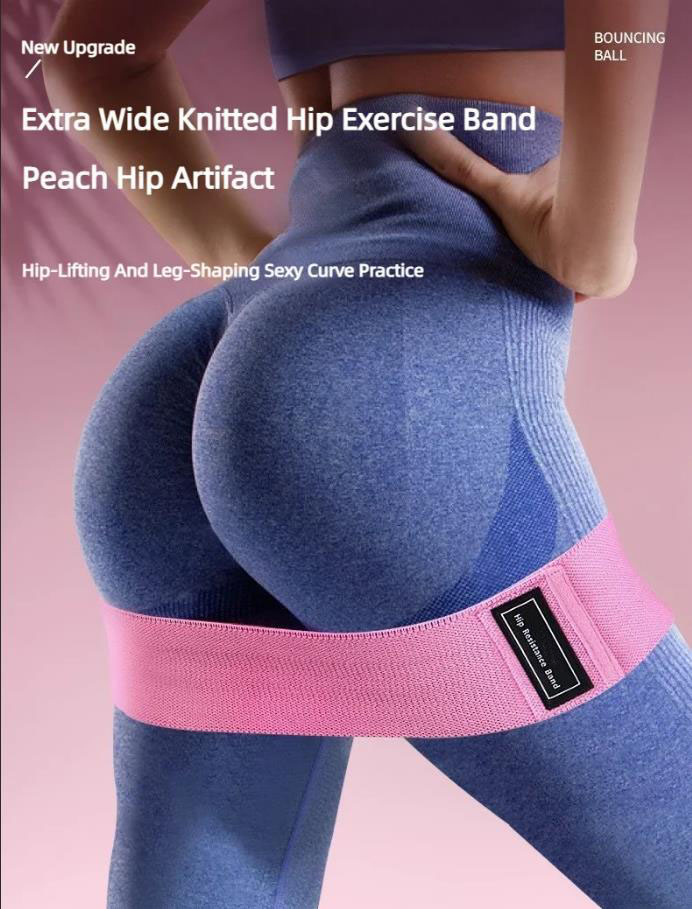 3Pcs Fabric Resistance Hip Boo - Yoga Fitness Stretching Strap 评论和价格