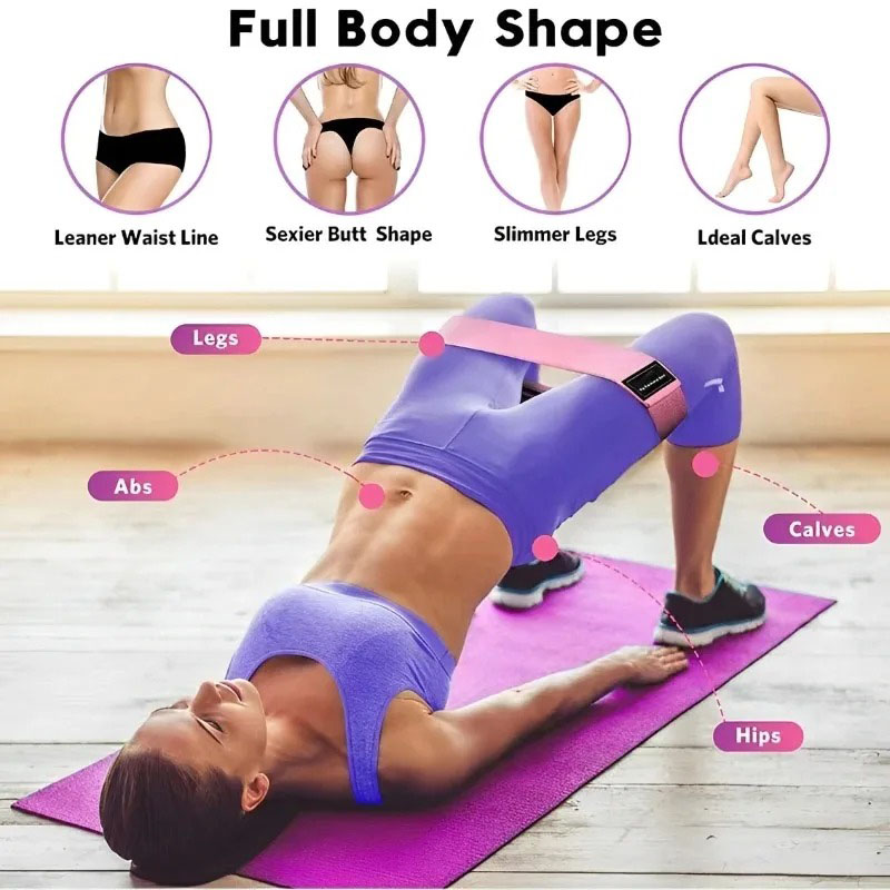 3Pcs Fabric Resistance Hip Boo - Yoga Fitness Stretching Strap 评论和价格
