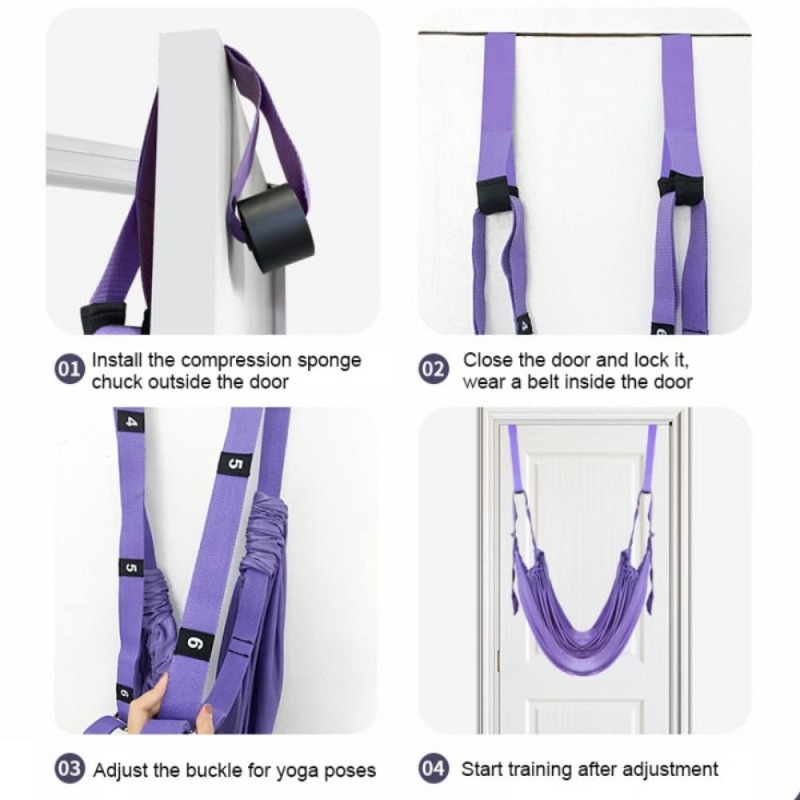 Adjustable Aerial Yoga Hammock - Yoga Fitness Stretching Strap 评论和价格