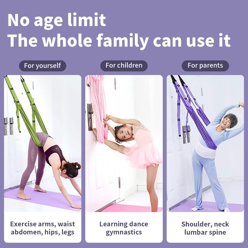 Adjustable Aerial Yoga Hammock - Yoga Fitness Stretching Strap 评论和价格