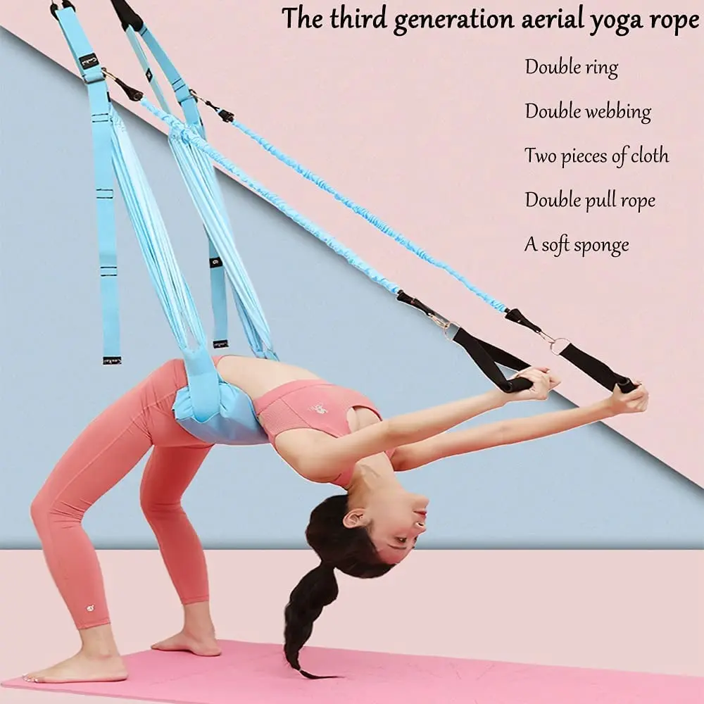 Adjustable Aerial Yoga Strap E - Yoga Fitness Stretching Strap 评论和价格
